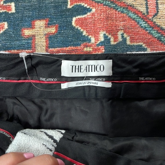 NWOT THE ATTICO Cloe Mini Skirt in White & Black - Picture 6 of 9